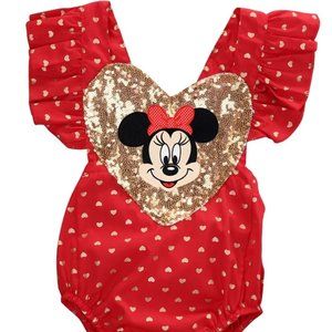 Minnie Mouse Dress Outfit Disney Romper Clothes Jumpsuit Baby
